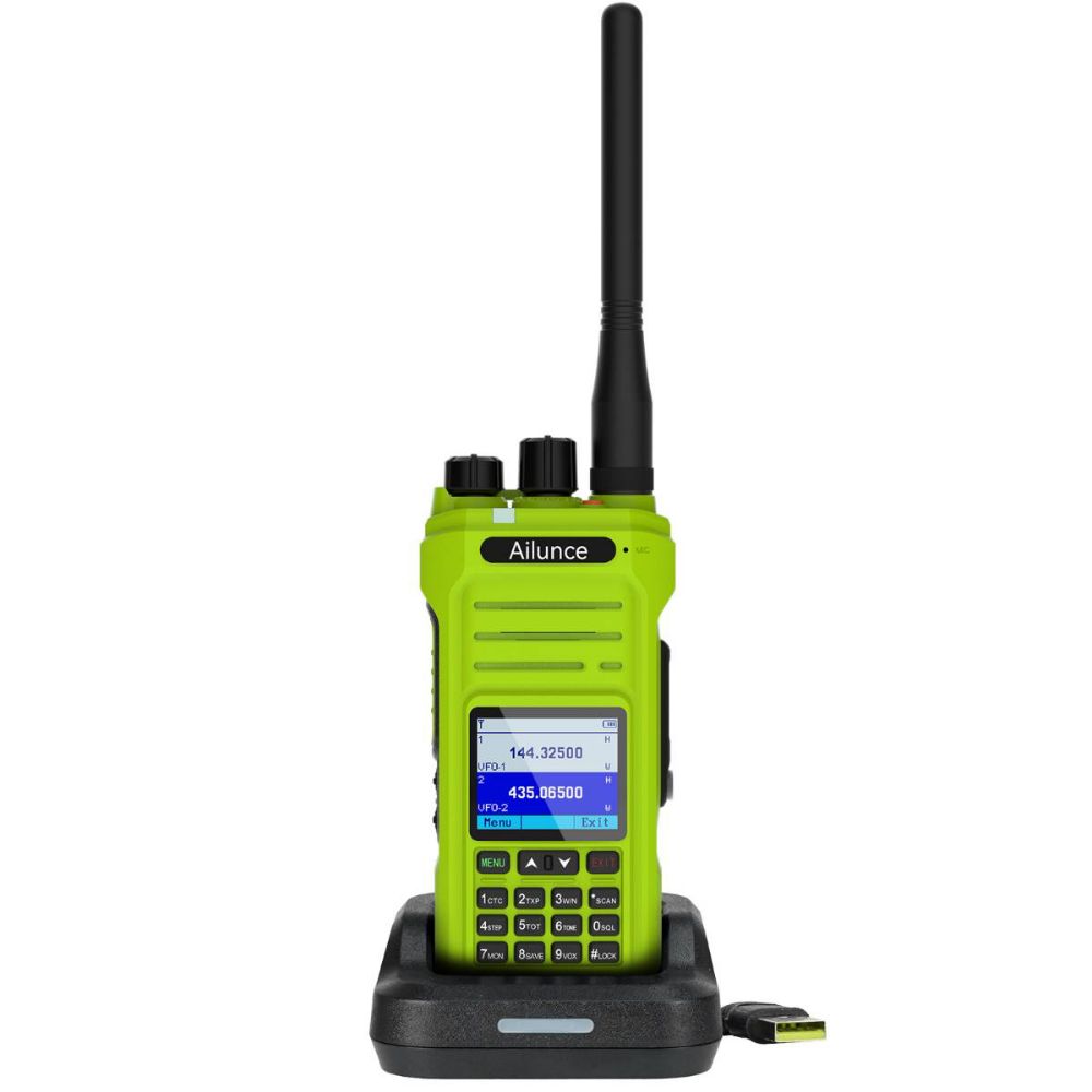 Ailunce HA1G 5W IP67 Rugged GMRS Radio with 256 Channels(Green)